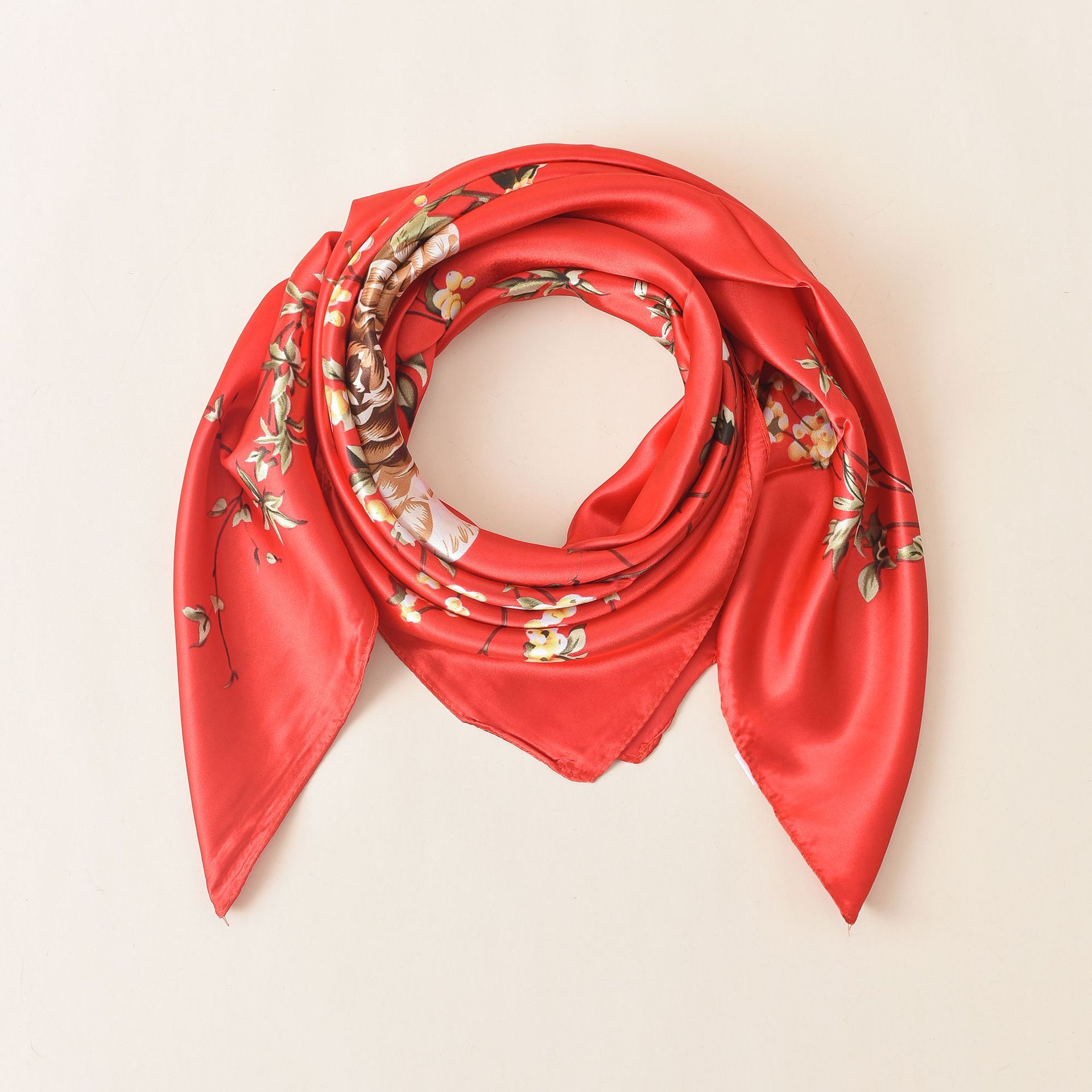 小丝巾女大号方巾春秋夏季防晒披肩四方正方形薄围巾90x90cm-阿里巴巴