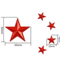 金属五角星五星红旗车贴汽车改装装饰贴侧标摩托电动车电瓶车