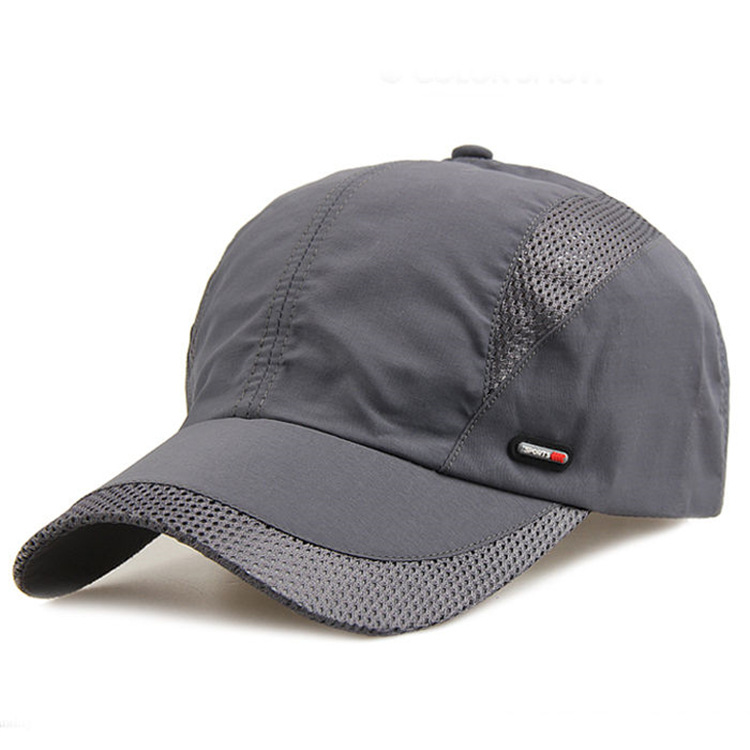 spring and summer men‘s hat outdoor leisure quick-drying cap men‘s baseball cap summer mesh breathable peaked cap wholesale