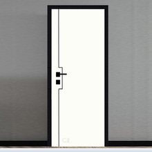现代简约免漆套装门 实木颗粒板平开门 家用隔音卧室门抗压入户门
