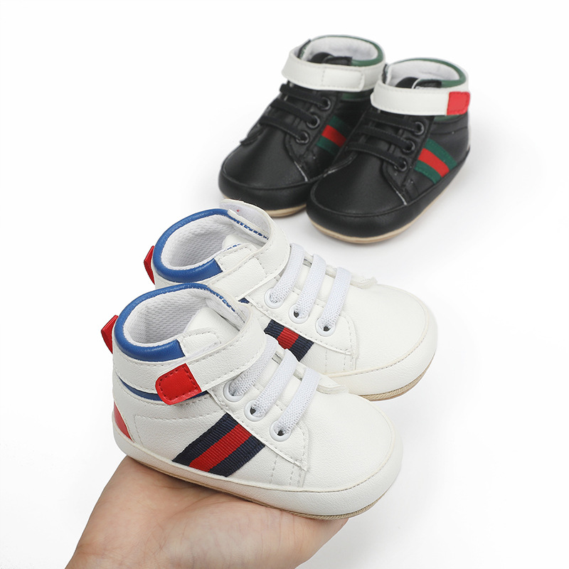 新款秋季婴儿男鞋0-1岁宝宝软底鞋白色学步鞋潮胶底防滑儿童鞋子