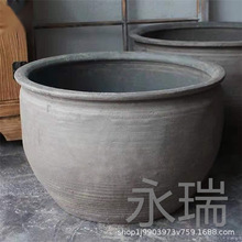 土陶缸民间老土缸瓦缸泥瓦盆大口缸庭院复古怀旧养鱼荷花缸