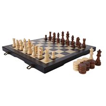 实木国际象棋套装木制三合一磁性折叠西洋棋棋盘竞技益智厂家直销