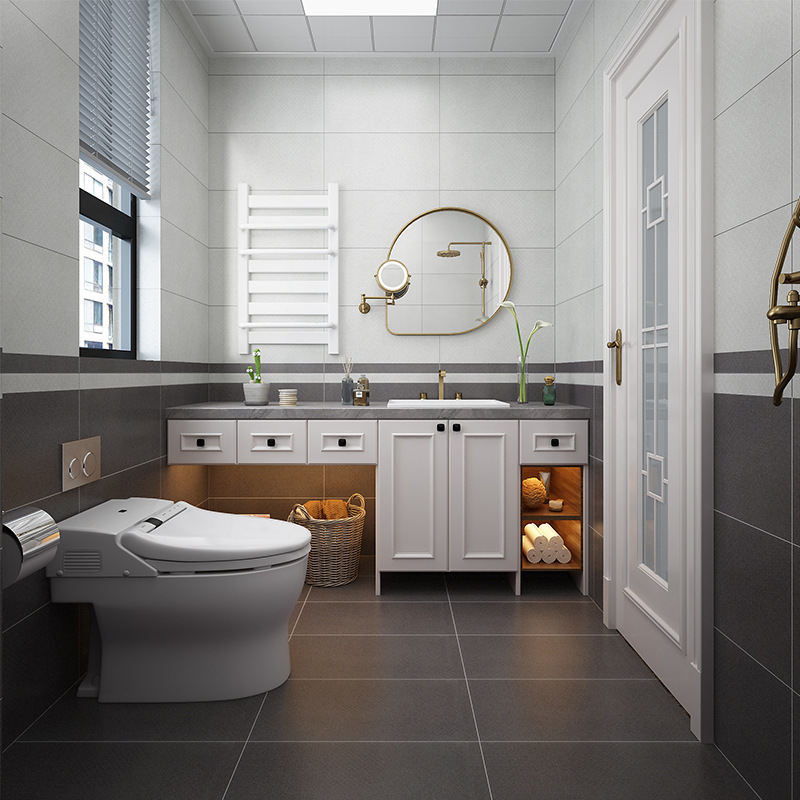 卫生间瓷砖300x600现代简约厨房墙砖防滑地砖浴室厕所地板砖荧光