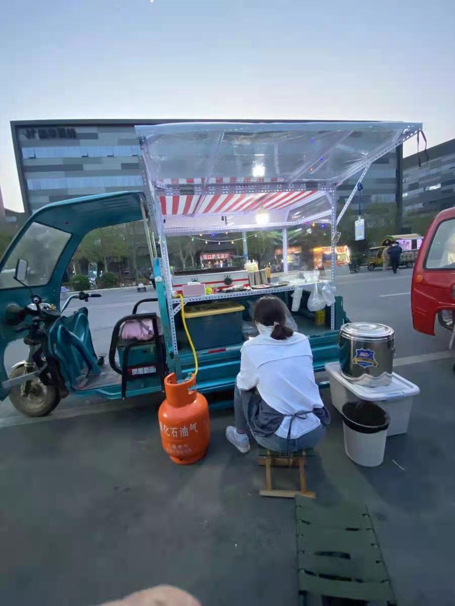 专用街边小吃三轮车摆摊架子烧烤炸串煎饼饭团小吃架赶集摆摊架子