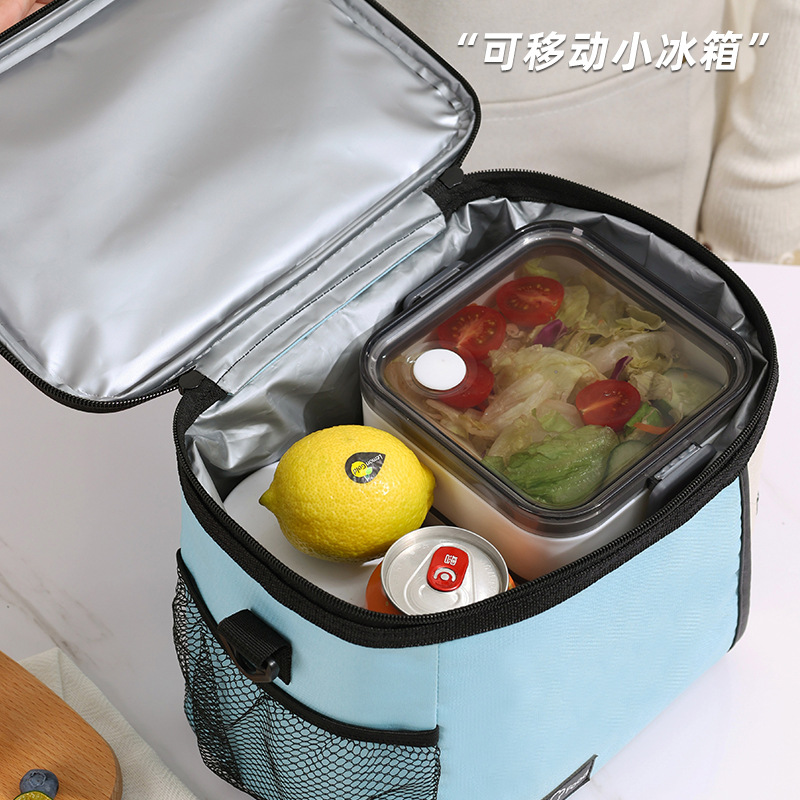 New Dopamine PEVA Ice Pack Waterproof Large Capacity Lunch Bag Can Carry Cross Lunch Box Bag Outdoor Picnic Bag Wholesale