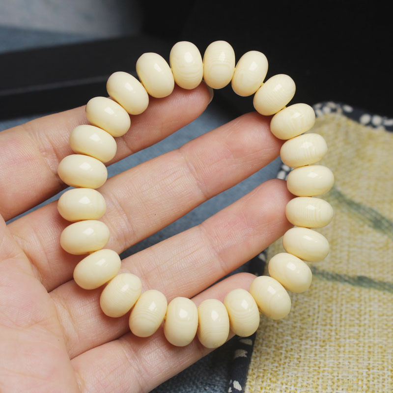 文玩象牙果手串12mm算盘珠片珠 男女士佛珠文玩手链手持-阿里巴巴