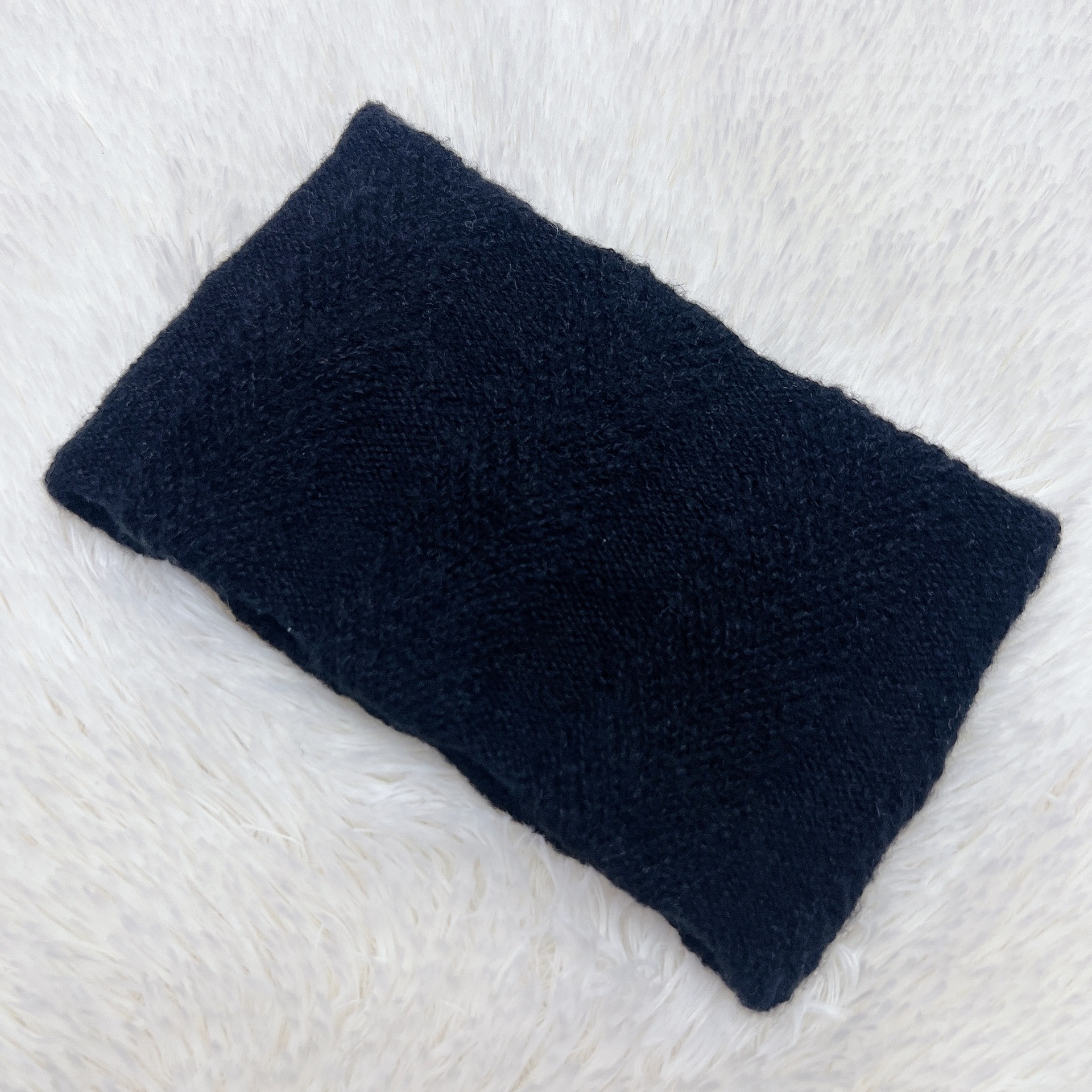 2024 Autumn and Winter New Double-Layer Wool Knitted Hair Band Warm out Wide-Brimmed Solid Color Hair Band Hair Accessories Headdress