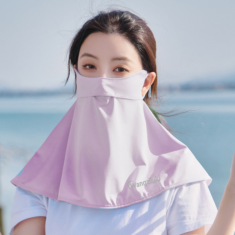 2022夏季新款冰丝防晒口罩户外骑行护颈开车遮阳女士面罩防紫外线