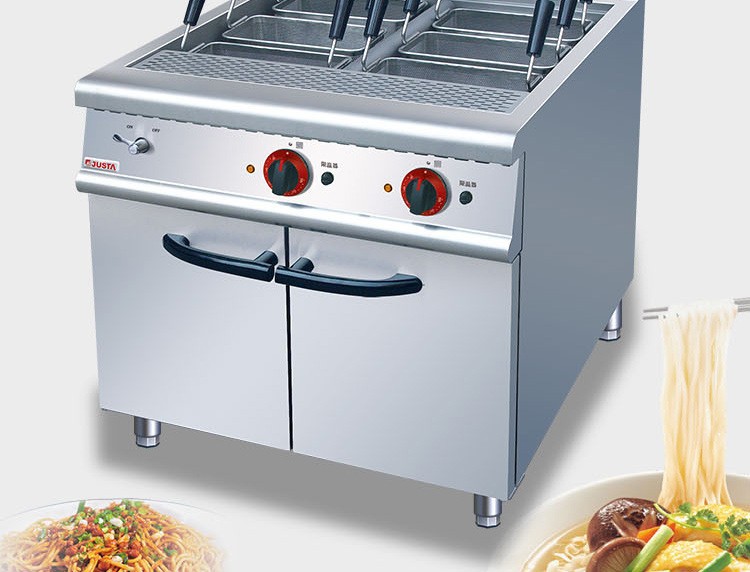 佳斯特zh-tm-s6电热意粉炉连柜座商用全不锈钢六头落地式电煮面炉