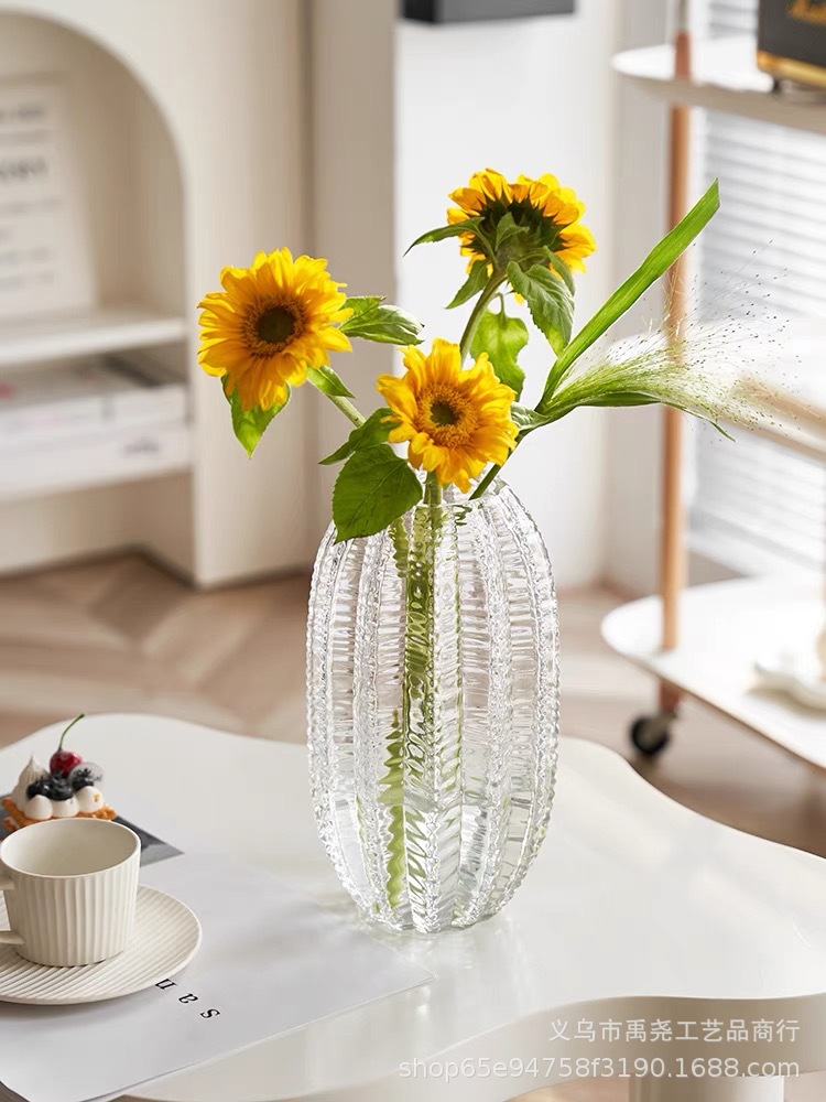 Modern Light Luxury Creative Glass Vase Living Room Decoration Crafts