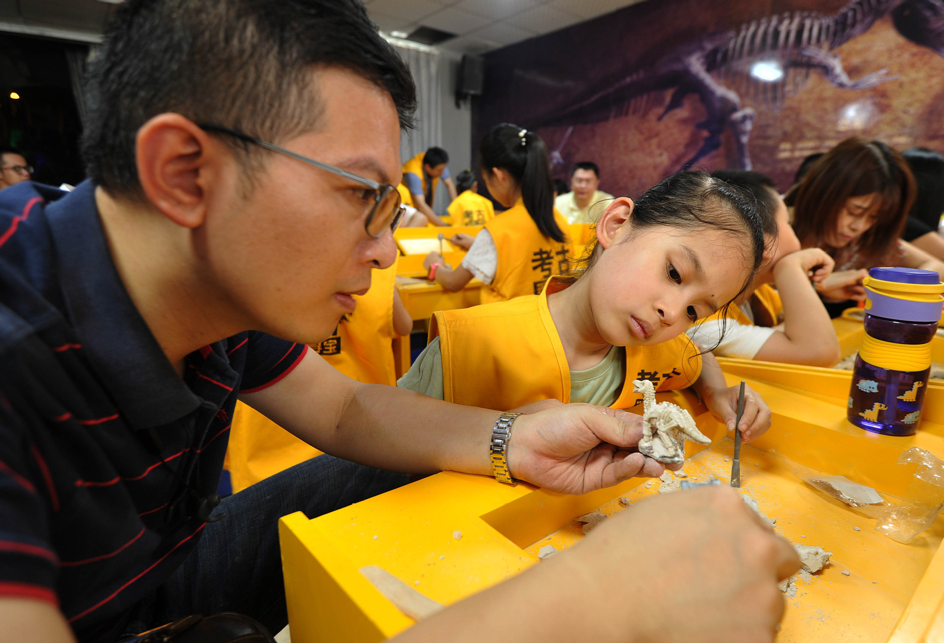 匹诺考古恐龙骨架仿真挖掘化石diy手工现场活动宝石青铜玉器玩具