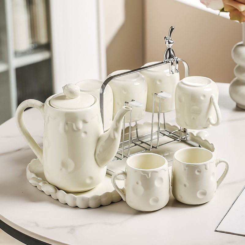 4a9o乔迁新居杯子杯具套装家用轻奢客厅水具水壶茶杯陶瓷水杯