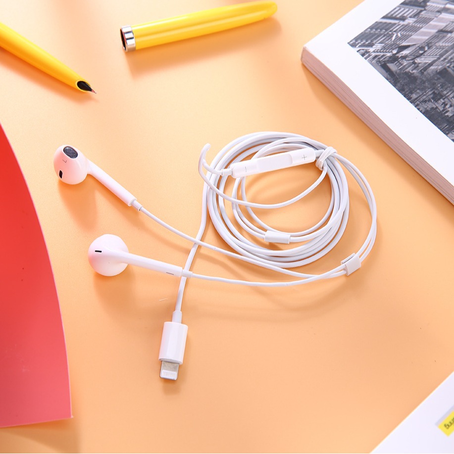 蜂能t28音乐耳机适用苹果lighting接口蓝牙弹窗有线耳机跨境批发