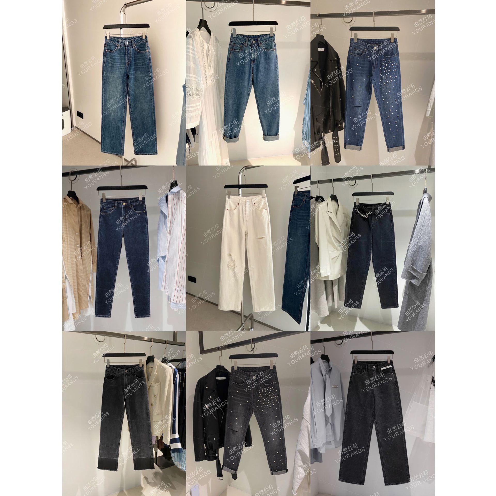 [Broken Size Lost 90 Continuous Update] Jeans Collection Women's Skinny Pants Straight Loose-Fitting Mopping Pants