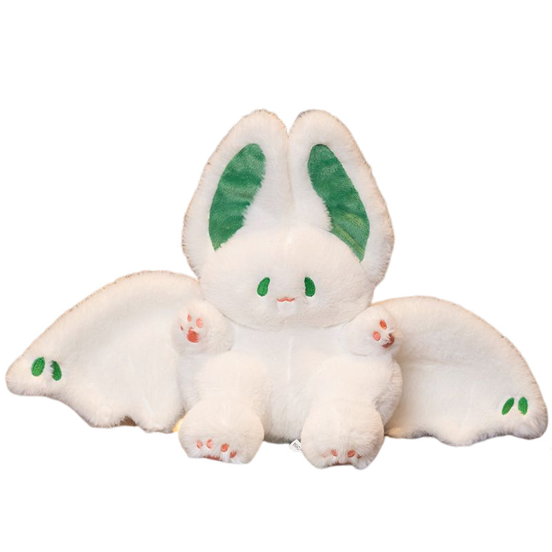 Tiktok Same Style Flying White Rabbit Bat Rabbit Plush Toy with Wings Rabbit Doll One-Piece Delivery