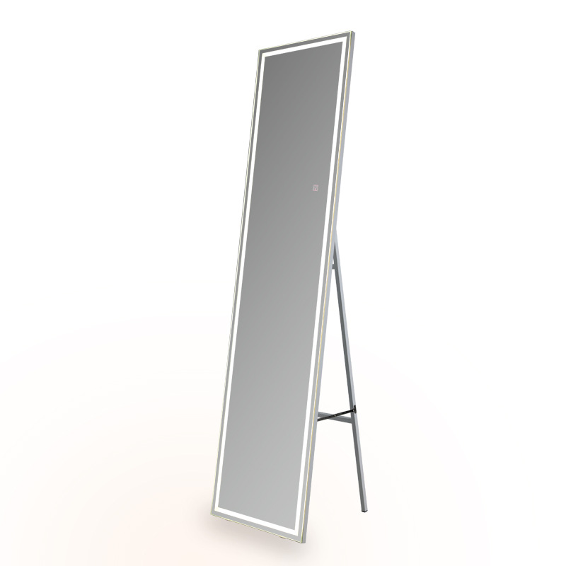 Smart Full-Length Mirror LED Light Dressing Mirror Luminous Mirror with Light Full-Length Mirror Barber Shop Household Bedroom Floor Mirror