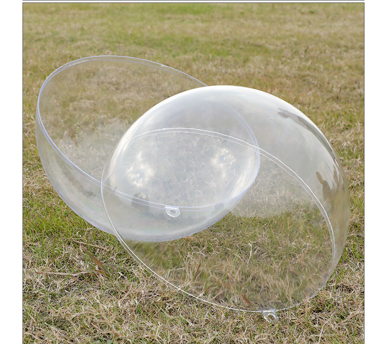 厂直现货高透明大尺寸塑料球透明空心圣诞球永生花球商场布置挂球