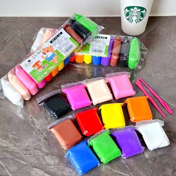 12色超轻粘土  儿童diy 益智手工橡皮泥太空沙   2元店货源批发