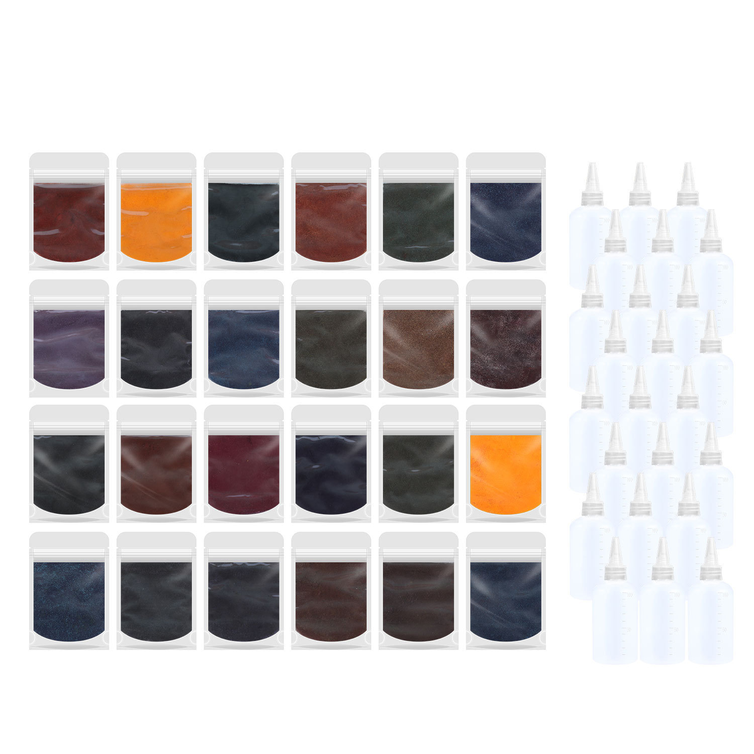 厂家直销  24色10g自立袋 DIY创意美术颜料套装 冷染扎染颜料粉末