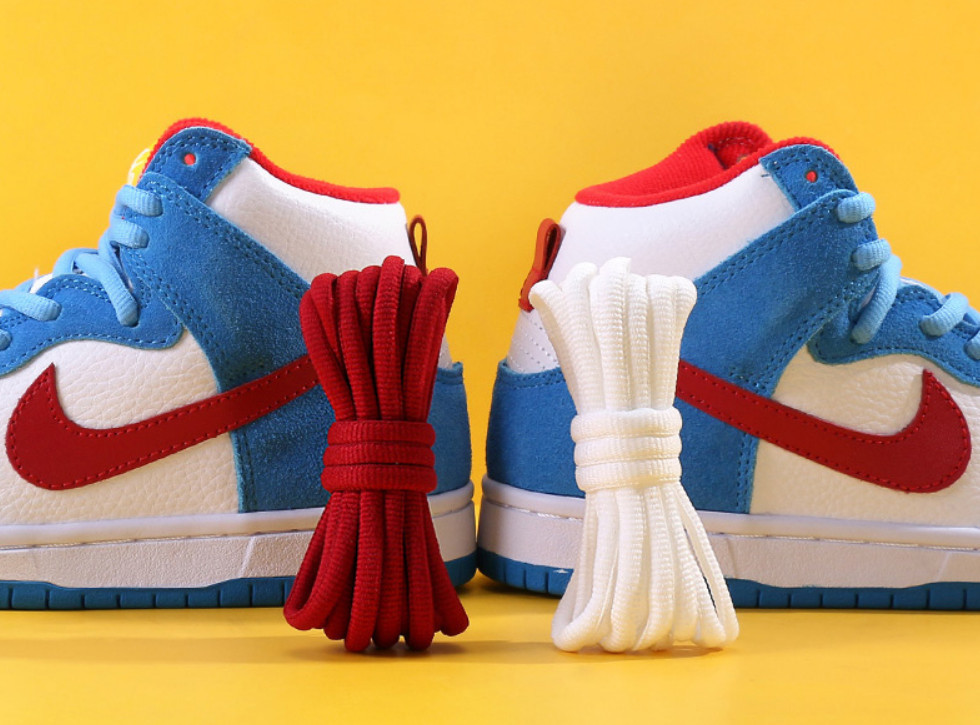 适配奈克 sb dunk 加粗9mm 彩色黑白半圆运动鞋带aj 篮球鞋带批法