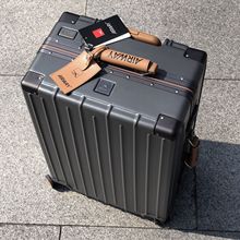 铝框拉杆箱PC行李箱20寸女登机箱28大容量多功能皮箱高颜值杯架男