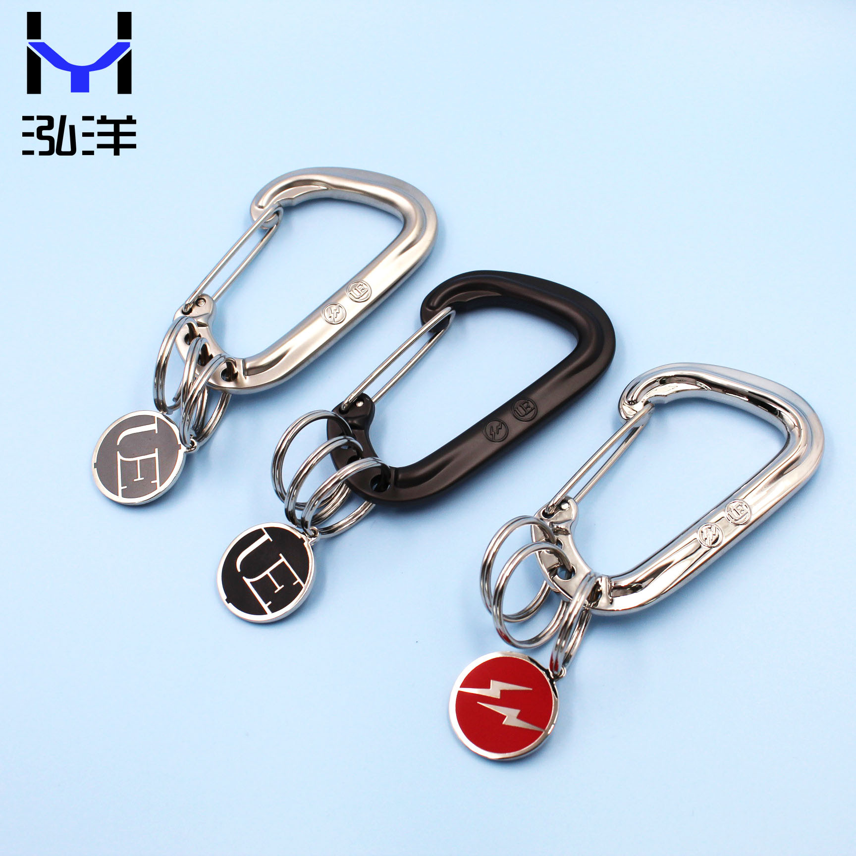 ue藤原浩闪电alminiumcarabiner登山扣车钥匙串型背包挂钩锁扣