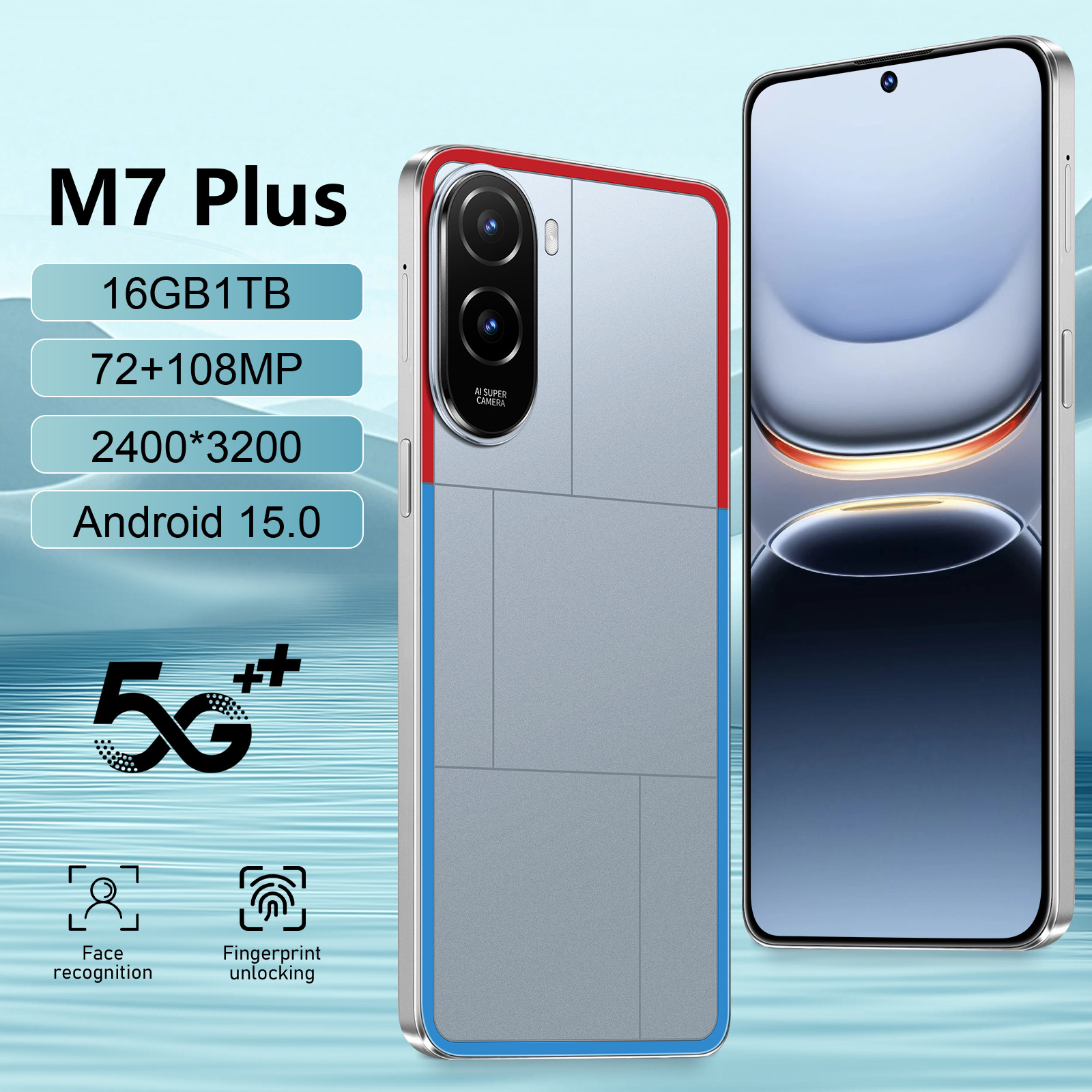 M7 Plus跨境新款7.3寸incell屏3+16G安卓智能4G全网通外贸手机代