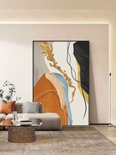 轻奢客厅装饰画现代简约高档大气抽象沙发背景墙大幅落地玄关挂画