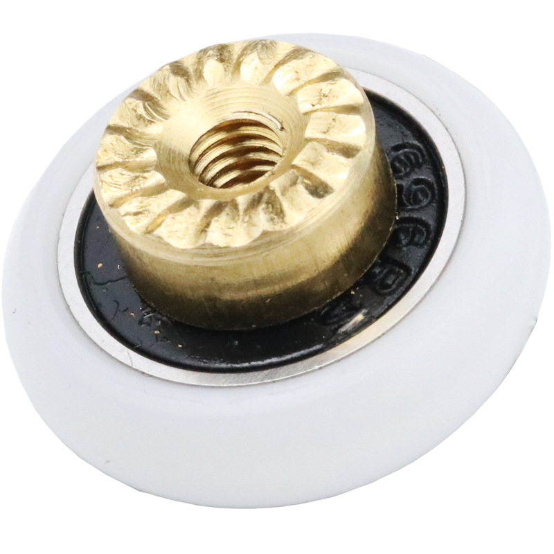 4个装批发淋浴房滑轮浴室老式移门吊轮推拉浴屏小挂轮扁轮单凸轮