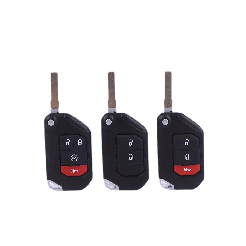 外贸热销适用吉普牧马人汽车钥匙 折叠遥控智能新款钥匙替换外壳