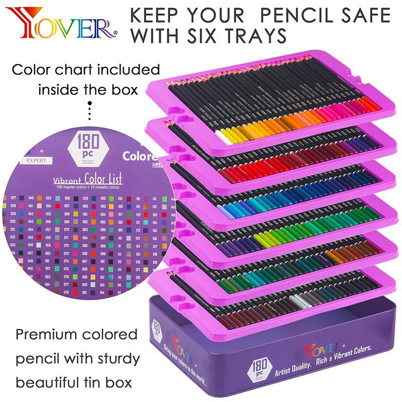 Cross-Border New Product 180 Color Lead Suit Oily Colored Pencil Art Set Suit Hand Drawn Pencil Factory Direct Sales