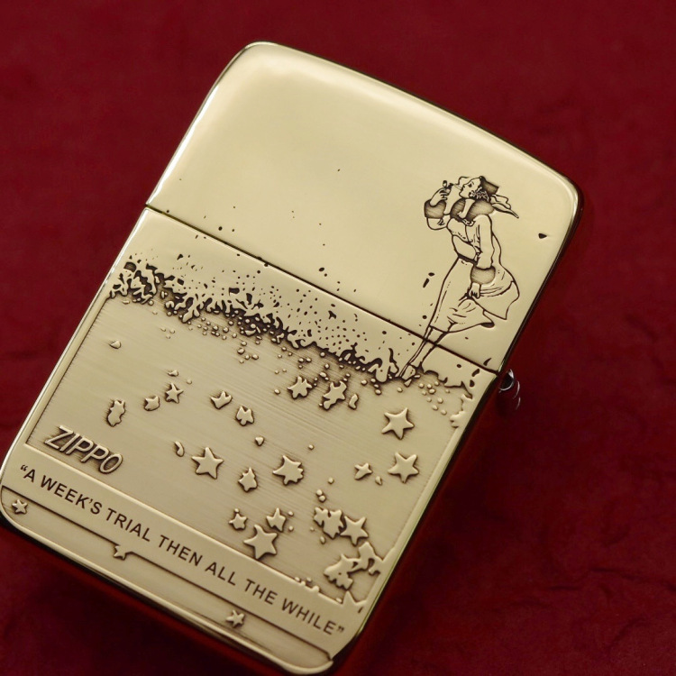 zippo之宝打火机1941b踏青点烟风女