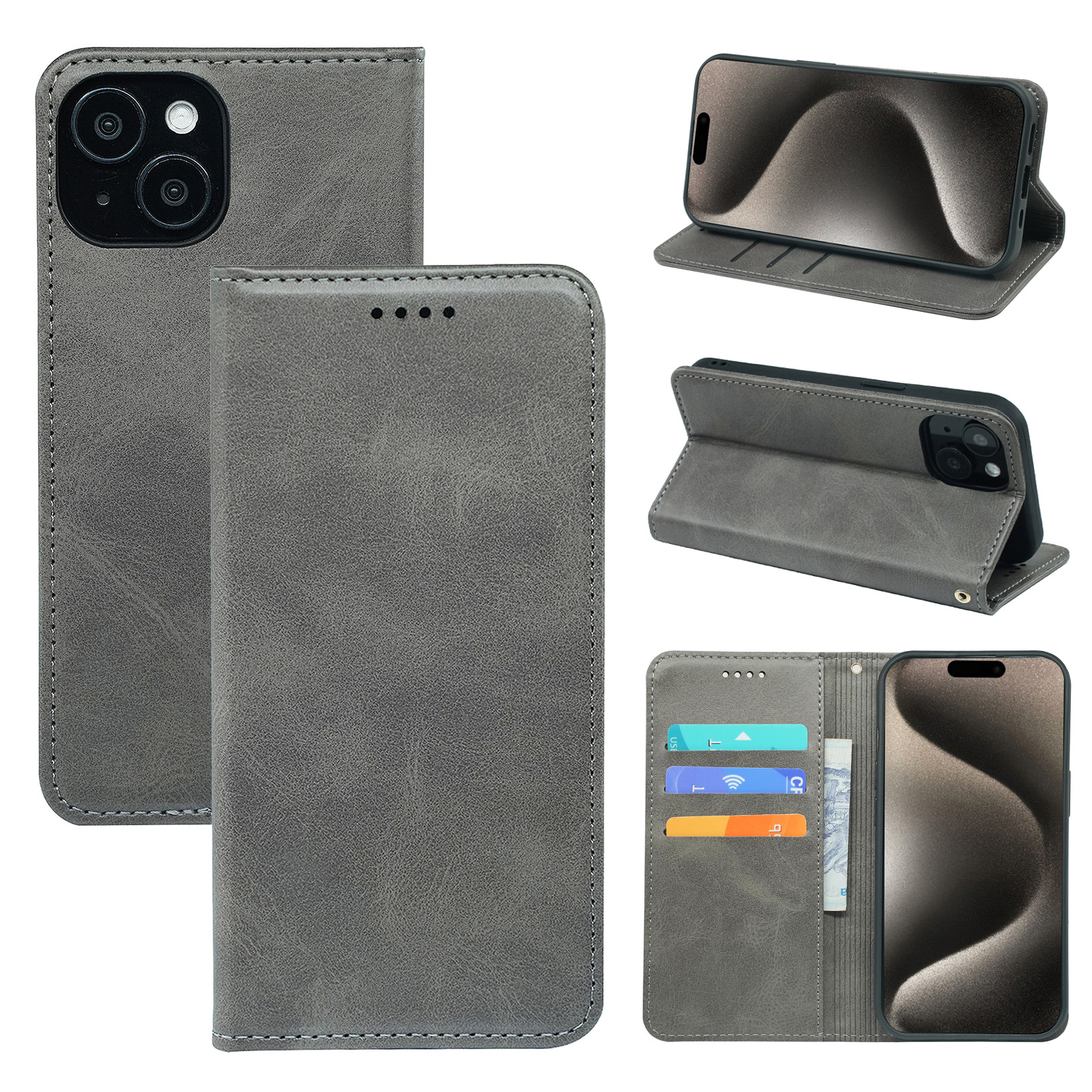 适用夏普 Sharp Aquos R9 Pro/SH-54E小牛皮强磁插卡翻盖手机皮套