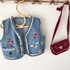 girl Vest vest Exorcism Spring and summer 2021 new pattern children baby cowboy jacket coat Retro Chao Tong