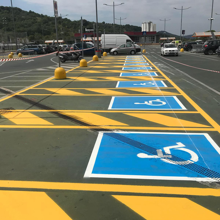热熔型反光标线涂料 室内外停车场车位 地面文字反光漆标线批发