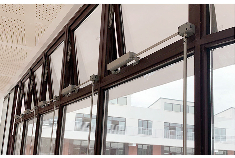 学校幼儿园上悬消防排烟窗手动开窗机平开窗手摇链条开窗器下悬70