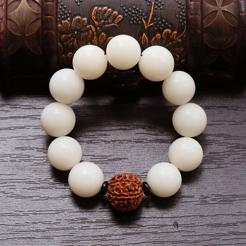 菩提根手串男士手链配饰金刚天然原籽把件佛珠文玩白玉菩提子手链