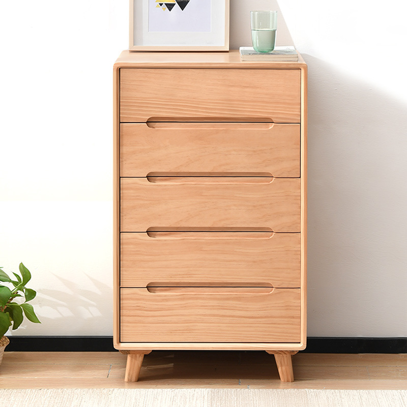 全实木五斗柜斗橱原木松木多层抽屉式收纳柜储物卧室客厅七九斗柜