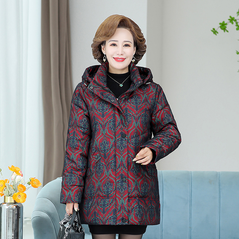 妈妈秋冬装外套中老年棉衣女短款棉服老年人50岁60奶奶装棉袄