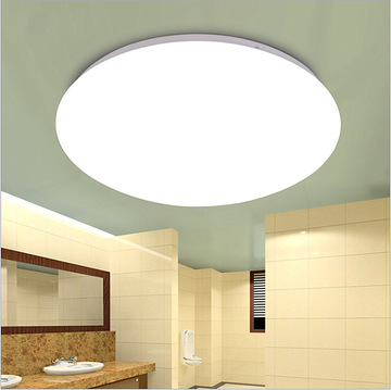 经济全白款吸顶灯led圆形三防超薄工程工地客厅卧室走廊12w18w24w