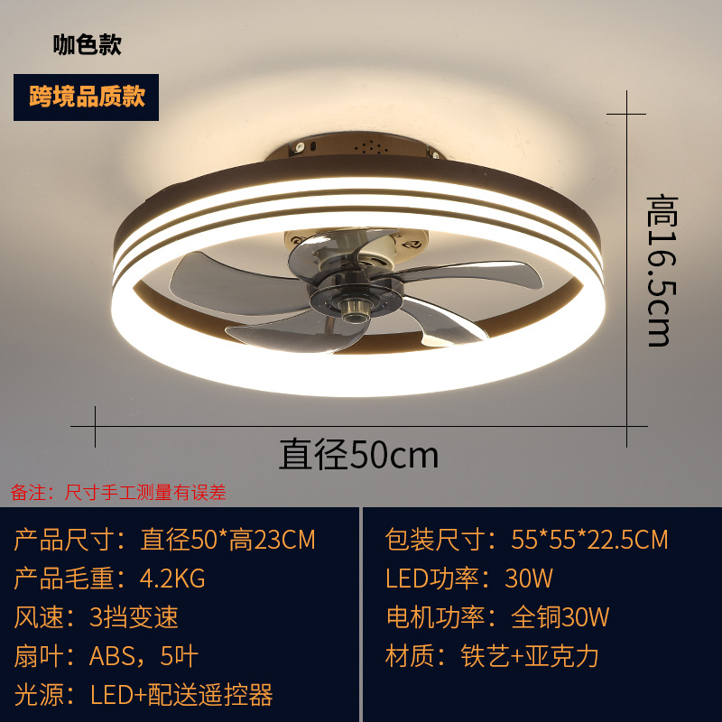 Led Ceiling Fan Light Flush Mount Ceiling Light For Dedroom Living Room With Remote Control 
