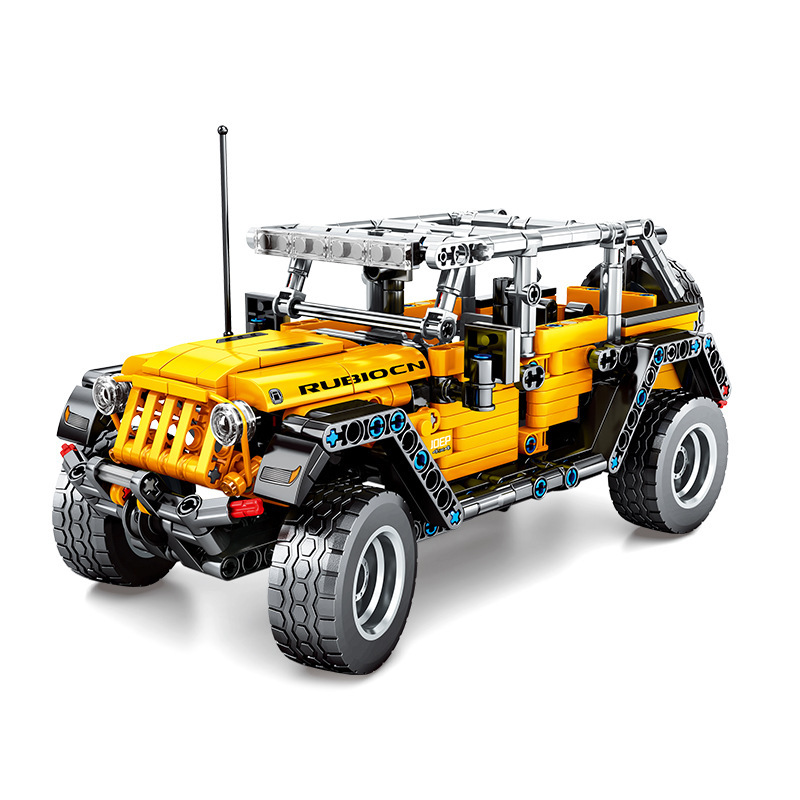 s牌8203吉普牧马人模型diy拼装玩具积木车模吉普汽车摆件男孩礼物