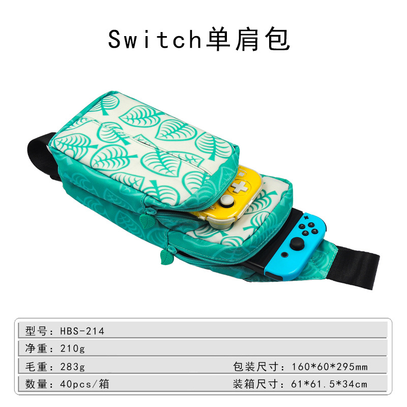 Switch/Switch Lite Game Machine Bag Animal Crossing Theme Bag NS Multi-Function Portable Messenger Bag