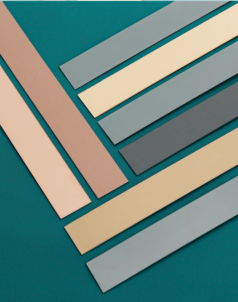 钛合金装饰条黑钛金不锈钢线条自粘平板石膏线吊顶电视背景墙边框