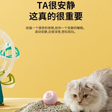 跨境引力智能滚滚求猫咪玩具充电球自嗨神器逗猫棒电动逗猫球