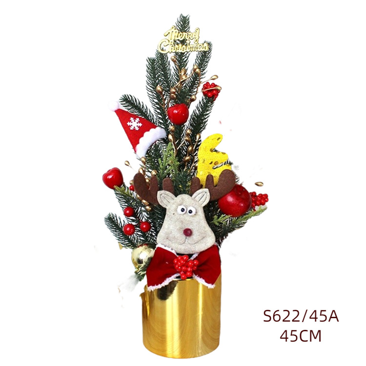 Christmas Product Desktop Decoration European and American Layout Set PE Small Christmas Tree Ornaments Christmas Decorations Wholesale