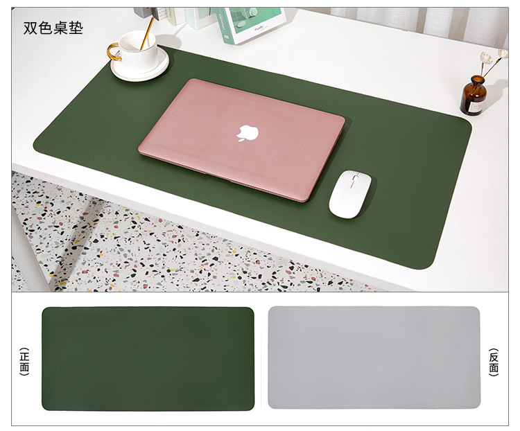 Leather Mouse Pad Table Mat Customized Large Wholesale Computer Desk Pad Student Desk Desk Writing Pad Two-Color Waterproof