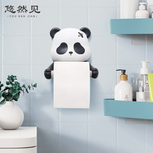 创意礼物卡通兔子熊猫家居墙面装饰品厕所卷纸架树脂卫生间纸巾盒