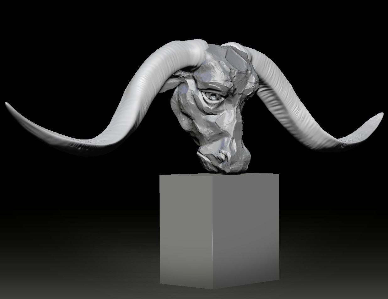 玻璃钢材质彩绘颜色可自选牛首牛头艺术品装置艺术摆件